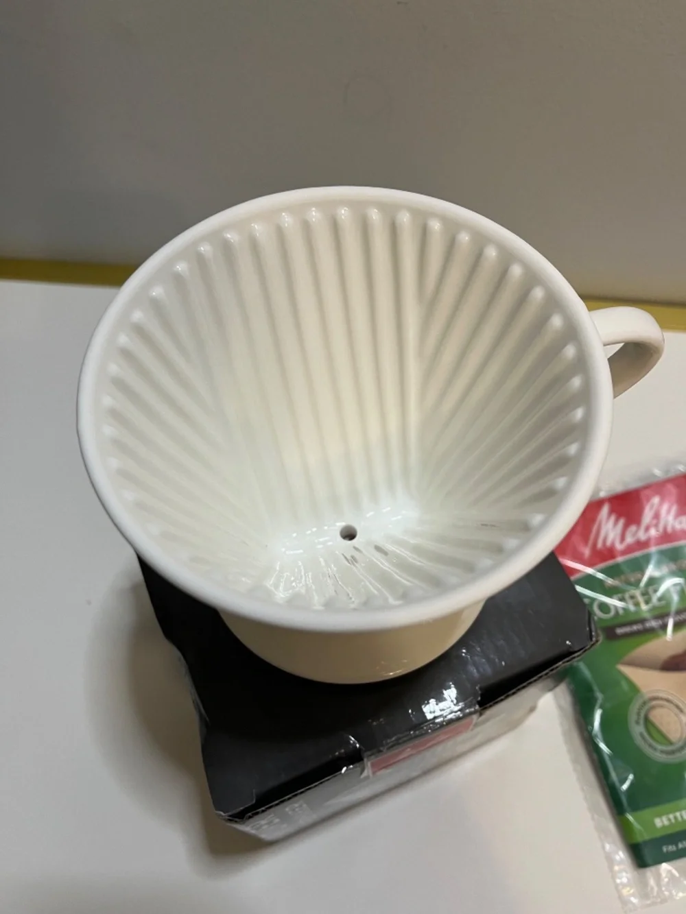 Melitta 1-Cup White Porcelain Pour-Over™ Coffeemaker